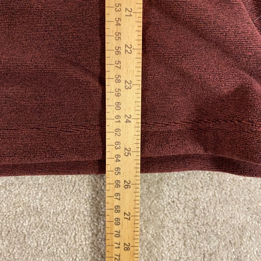 Sherpa Adventure Gear Pullover Womens XL Burgundy 1/4 Zip Fleece Thumbholes